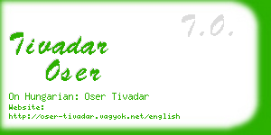 tivadar oser business card